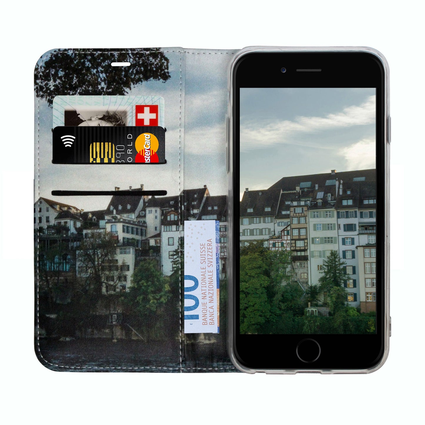 Basel City Rhein Panorama Case für iPhone 6/6S/7/8/SE 2/SE 3