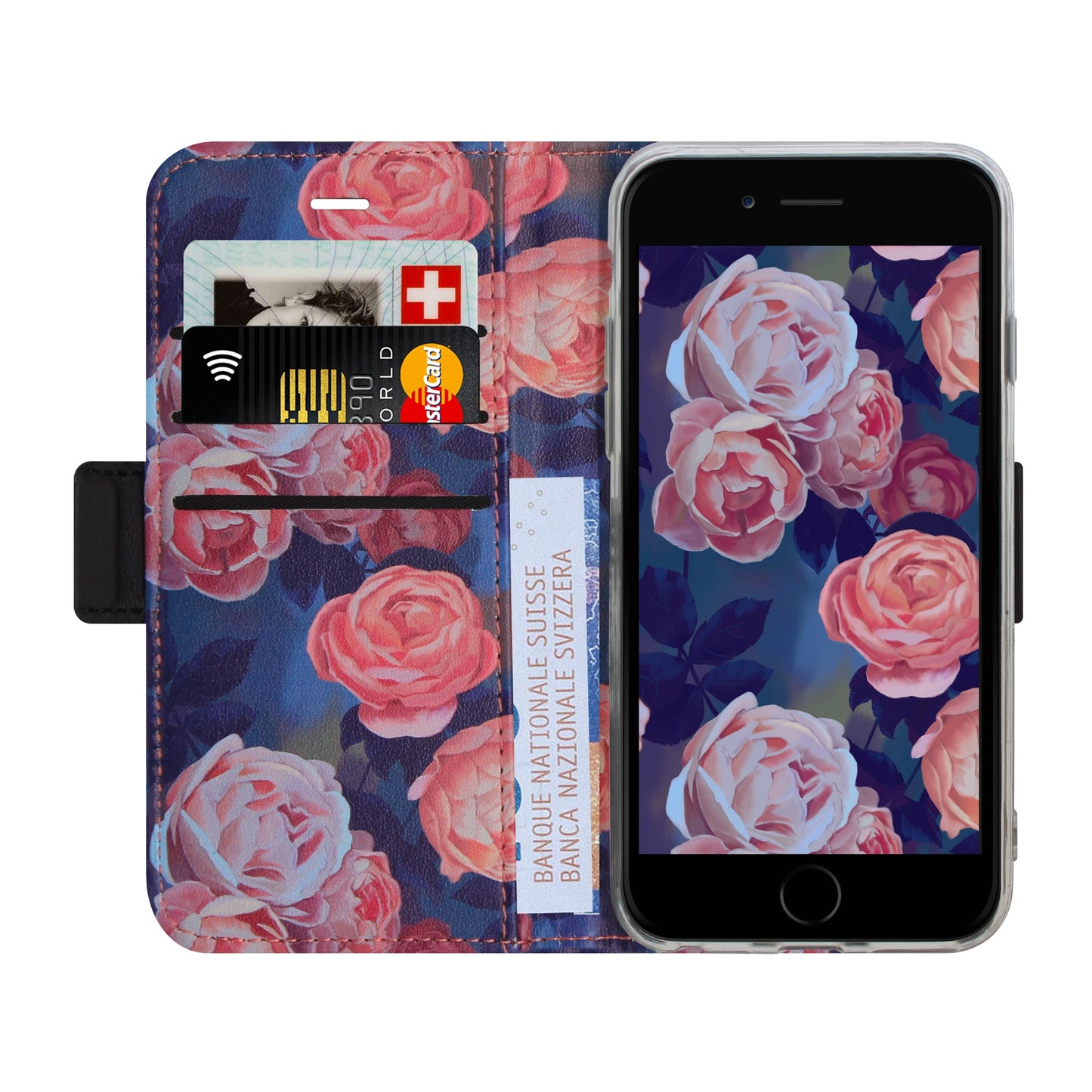 Coque Victor Roses roses pour iPhone 6/6S/7/8/SE 2/SE 3