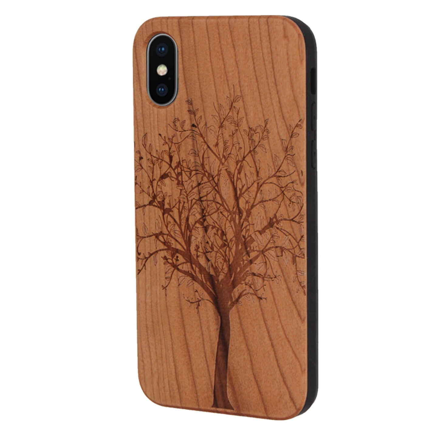 Tree of Life Eden case made of cherry wood for iPhone X/XS