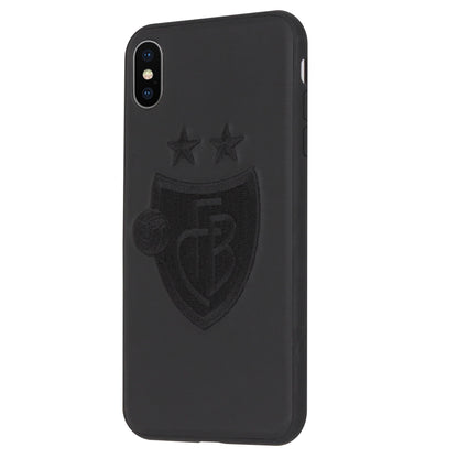 FCB schwarz Stitch Case für iPhone XS Max