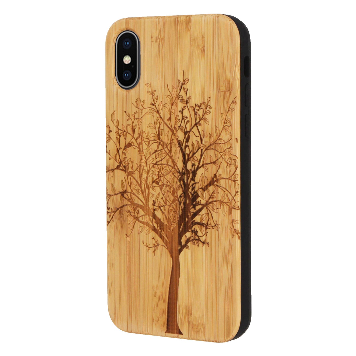 Tree of Life Eden Coque en bambou pour iPhone X/XS