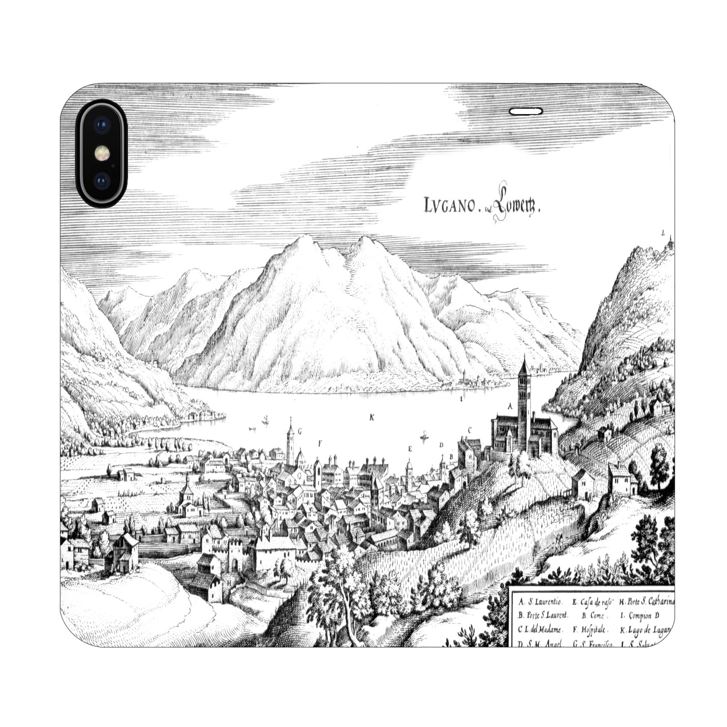 Lugano Merian Panorama Case für iPhone X/XS