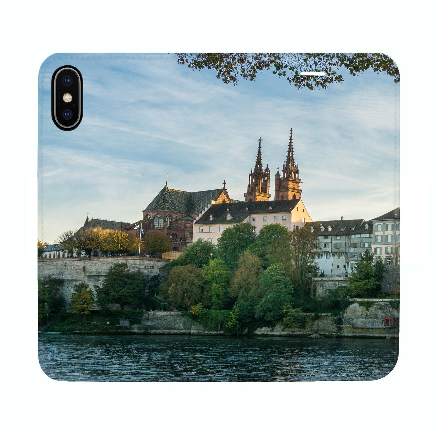 Basel City Rhein Panorama Case für iPhone XS Max