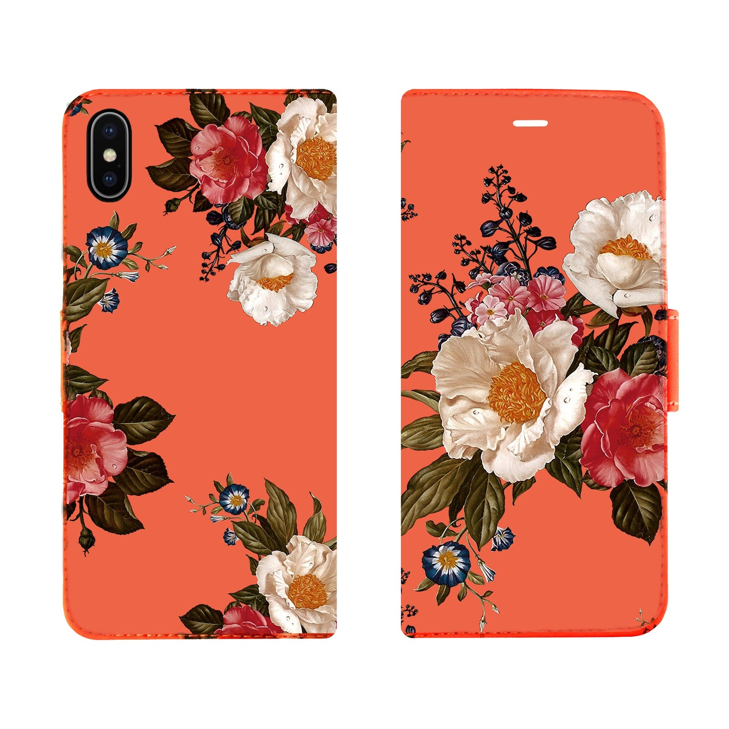 Blumen auf Rot Victor Case für iPhone