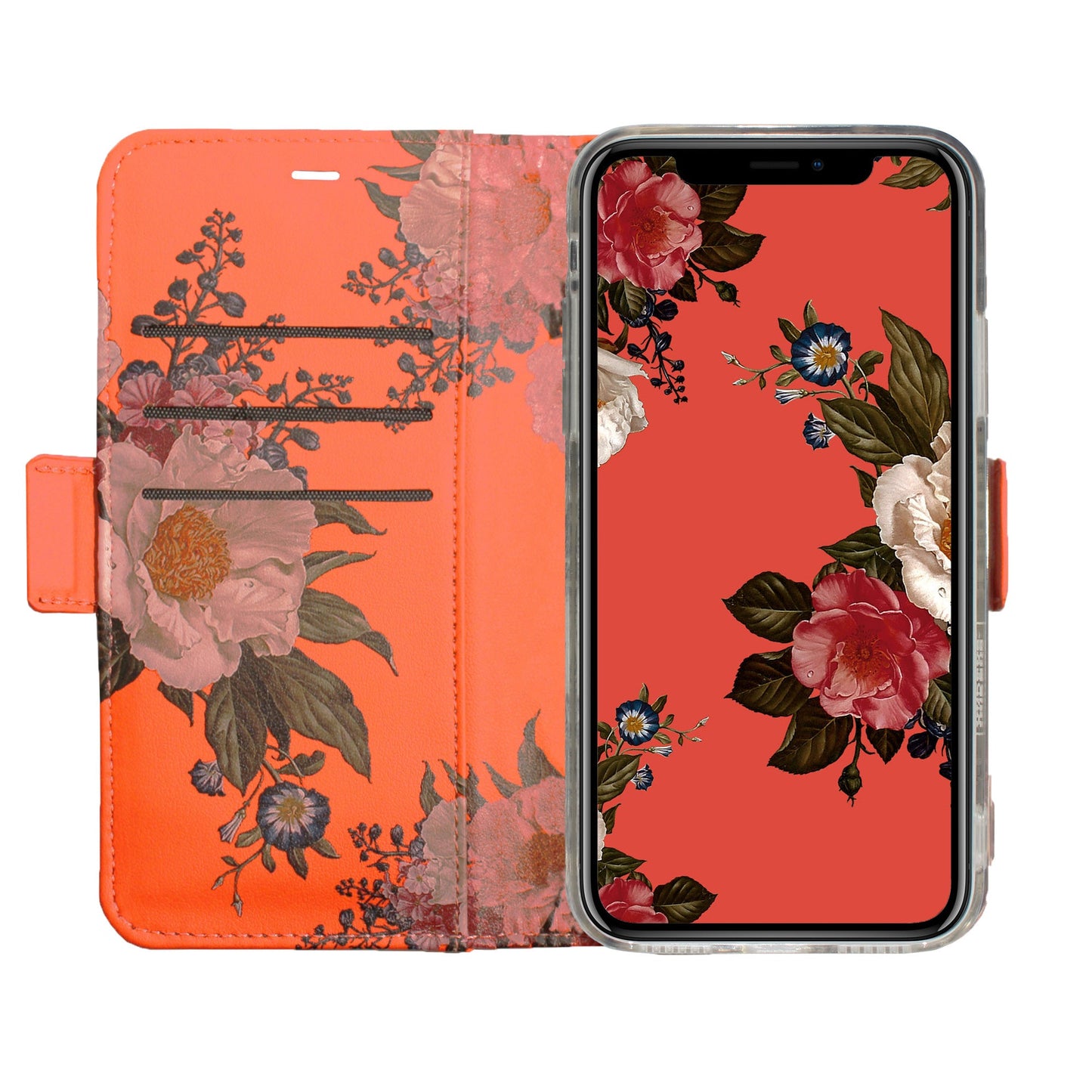 Flowers on Red Victor Case for iPhone X/XS