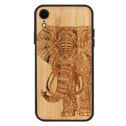 Coque Eden Éléphant en Bambou pour iPhone XR