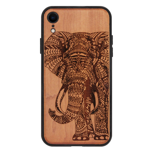 Elefant Eden Case aus Kirschholz für iPhone XR