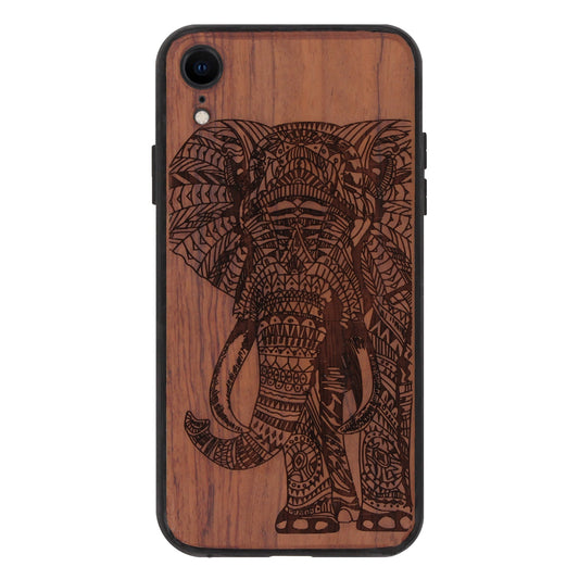 Elefant Eden Case aus Rosenholz für iPhone XR