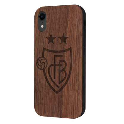 Coque FCB Eden en bois de noyer pour iPhone XR