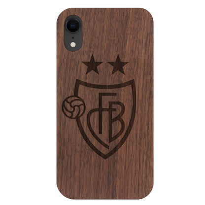 Coque FCB Eden en bois de noyer pour iPhone XR