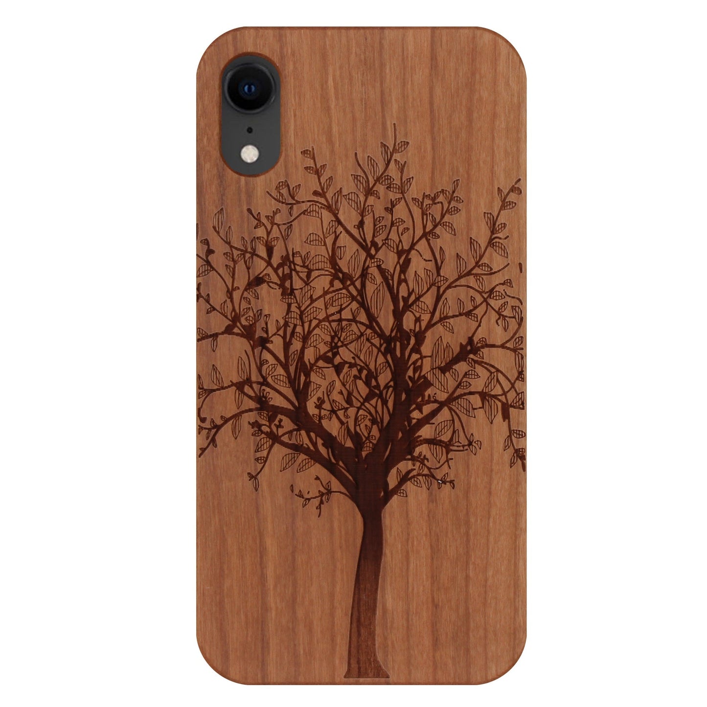 Tree of Life Eden case made of cherry wood for iPhone XR
