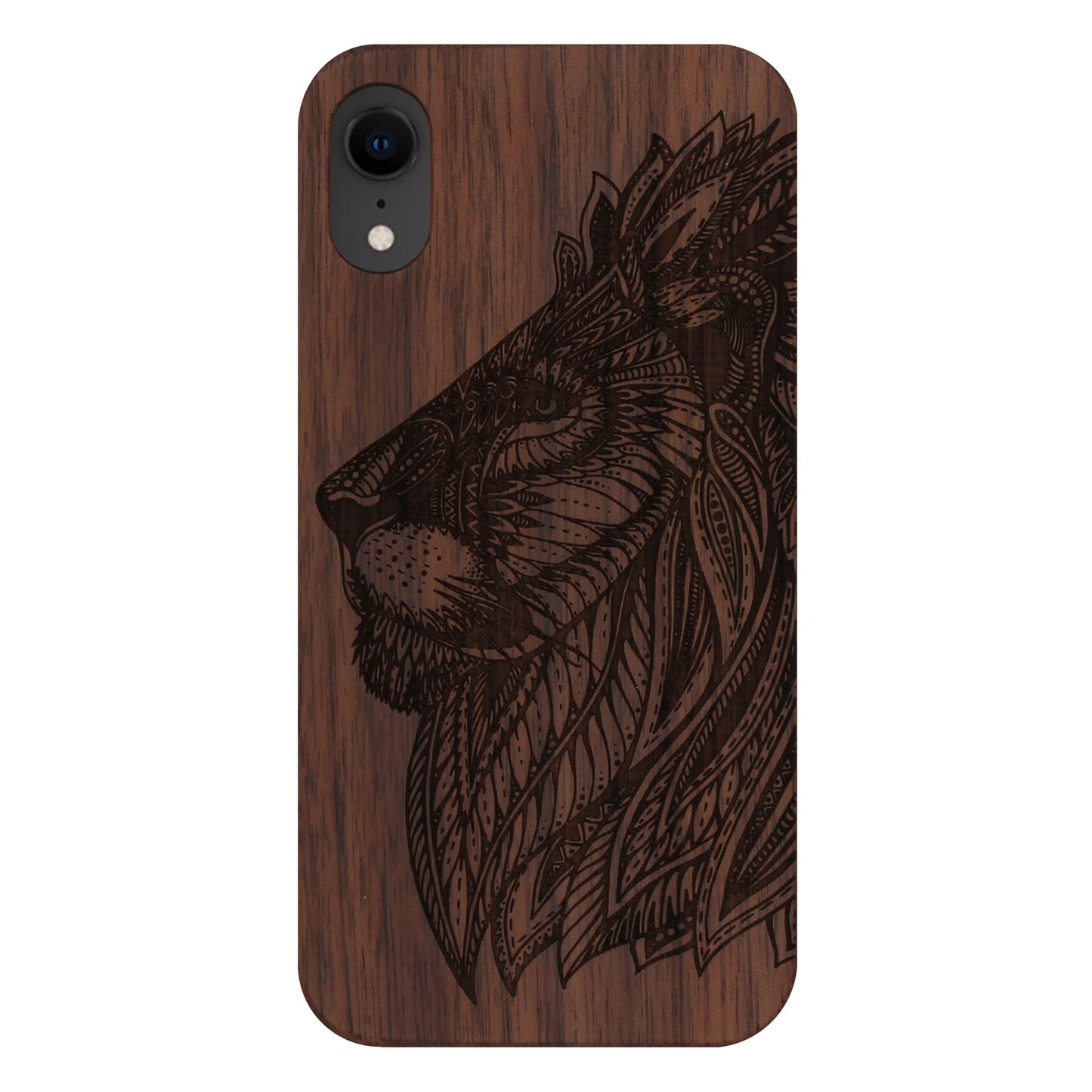 Löwe Eden Case aus Nussbaumholz für iPhone XR