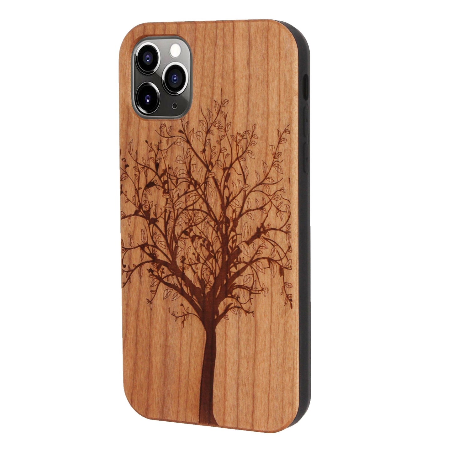 Tree of life Eden case made of cherry wood for iPhone 11 Pro Max