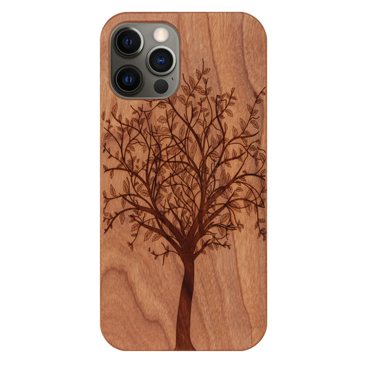 Coque Tree of Life Eden en bois de cerisier pour iPhone 12 Pro Max