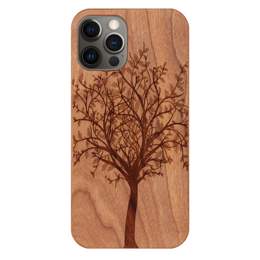 Tree of Life Eden case made of cherry wood for iPhone 12/12 Pro