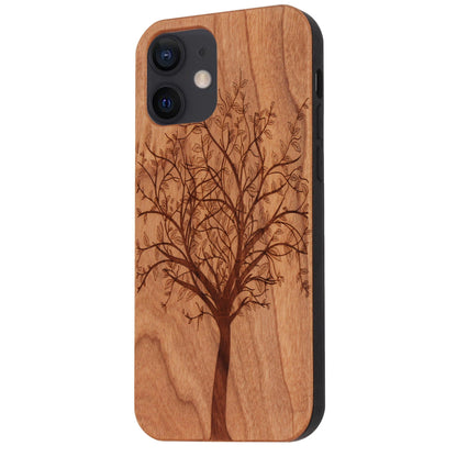 Tree of Life Eden case made of cherry wood for iPhone 12 Mini