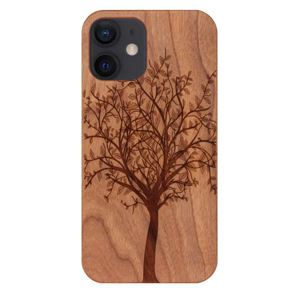 Tree of Life Eden case made of cherry wood for iPhone 12 Mini