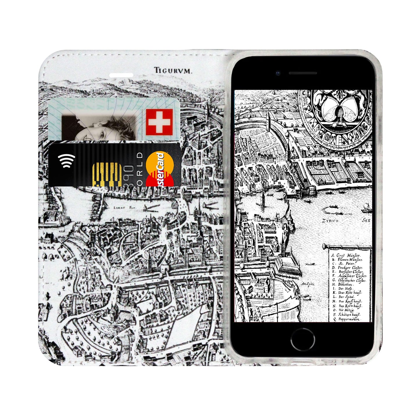 Zürich Merian Panorama Case für iPhone 6/6S/7/8 Plus