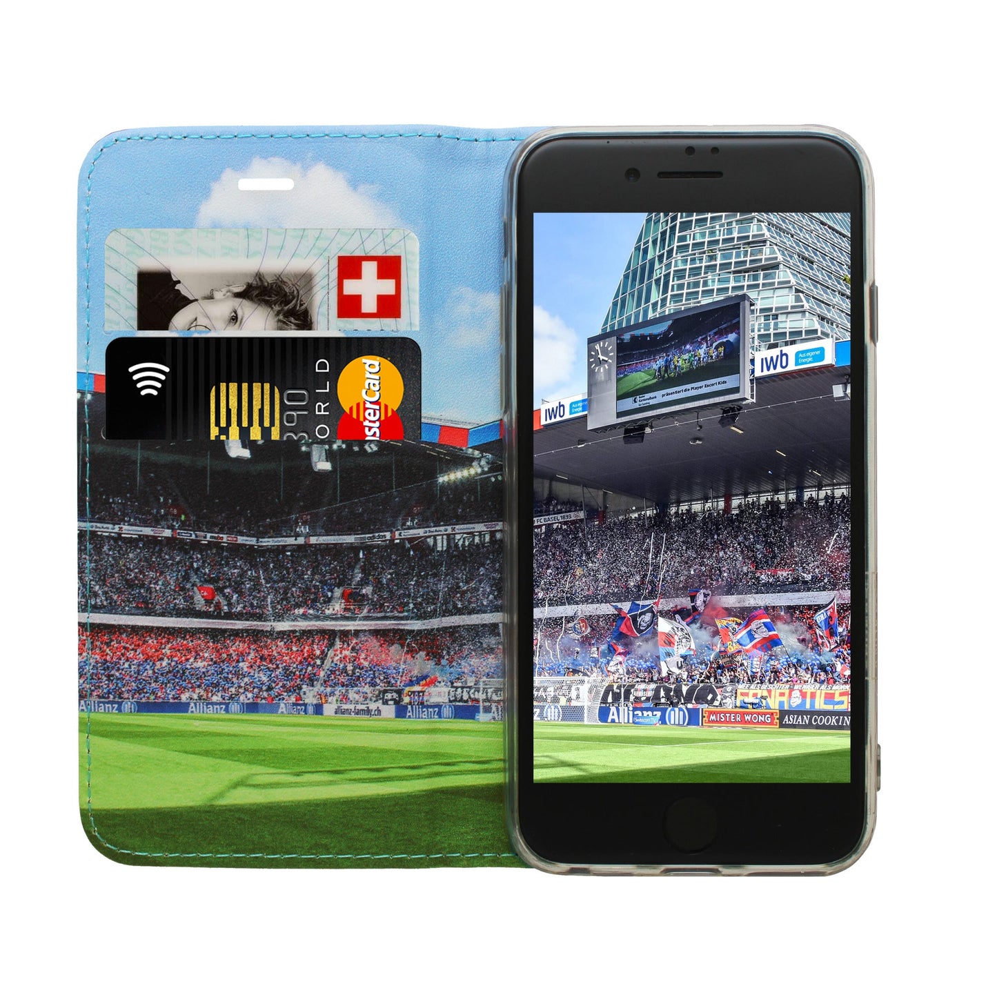 Coque Panorama FCB Rouge/Bleu pour iPhone 6/6S/7/8/SE 2/SE 3