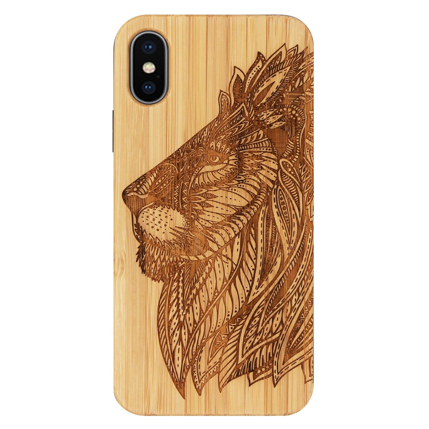 Coque Eden lion en bambou pour iPhone XS Max