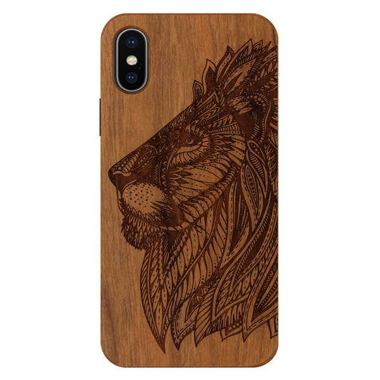 Eden Lion case made of cherry wood for iPhone X/XS