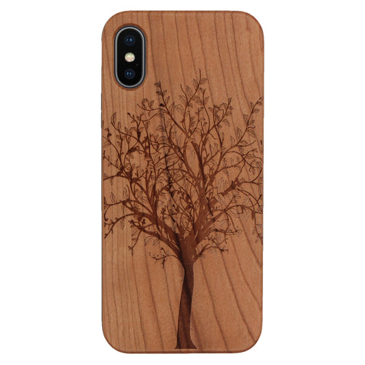 Coque Tree of Life Eden en bois de cerisier pour iPhone XS Max