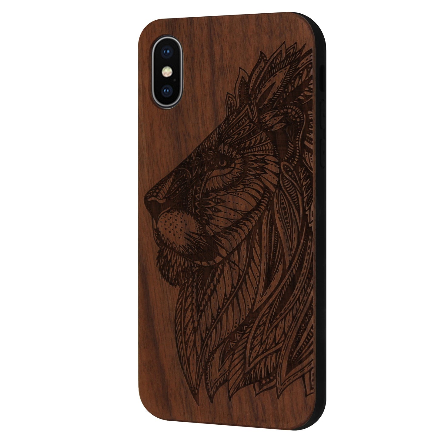 Löwe Eden Case aus Nussbaumholz für iPhone X/XS