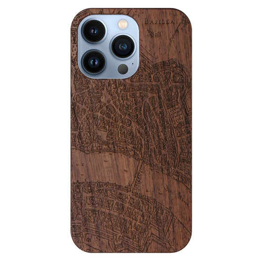 Basel Merian Eden case made of walnut wood for iPhone 13 Pro