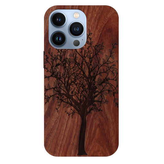 Tree of Life Eden case made of rosewood for iPhone 13 Pro