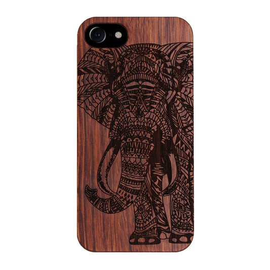 Elefant Eden Case aus Rosenholz für iPhone 6/6S/7/8/SE 2/SE 3