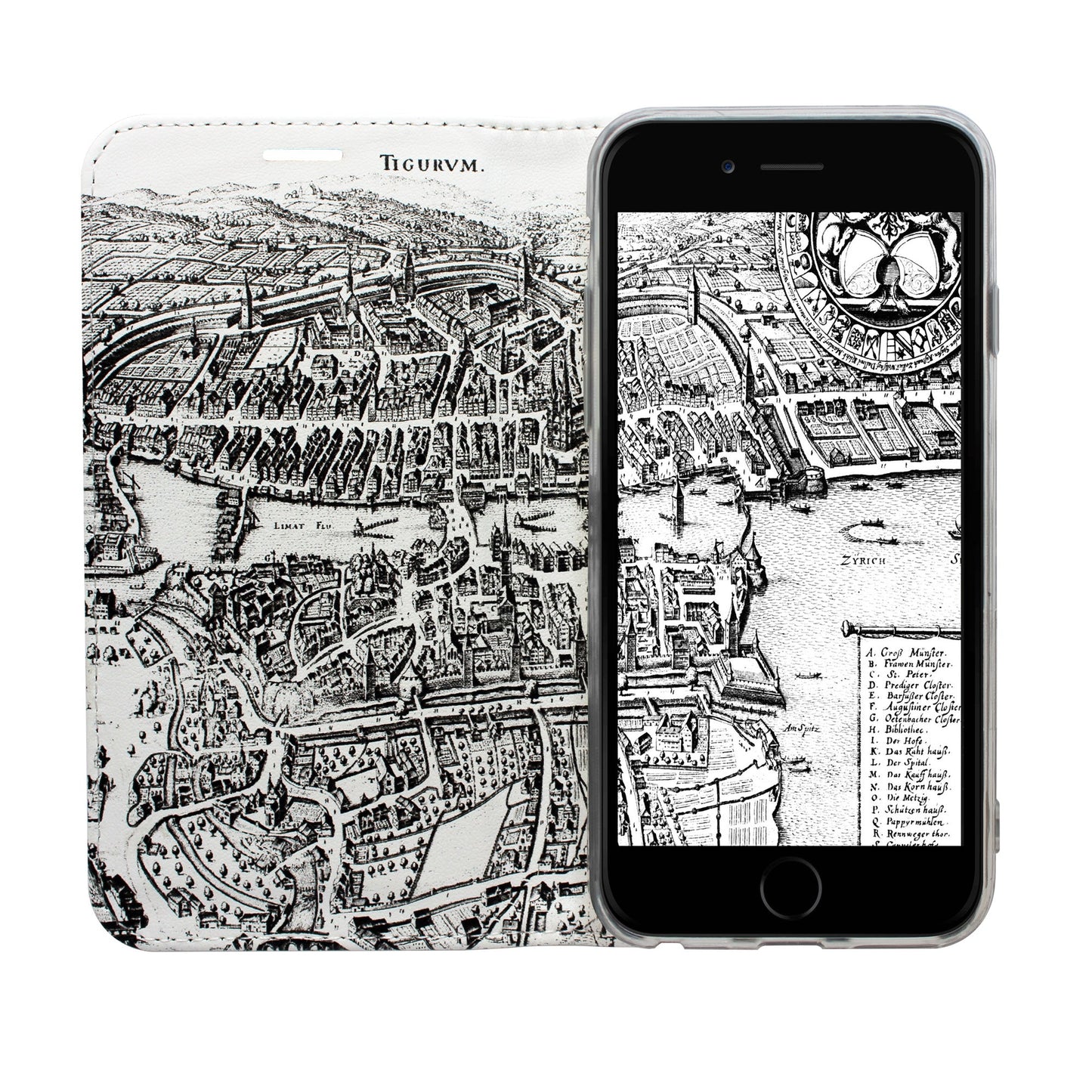 Coque Zurich Merian Panorama pour iPhone 6/6S/7/8/SE 2/SE 3