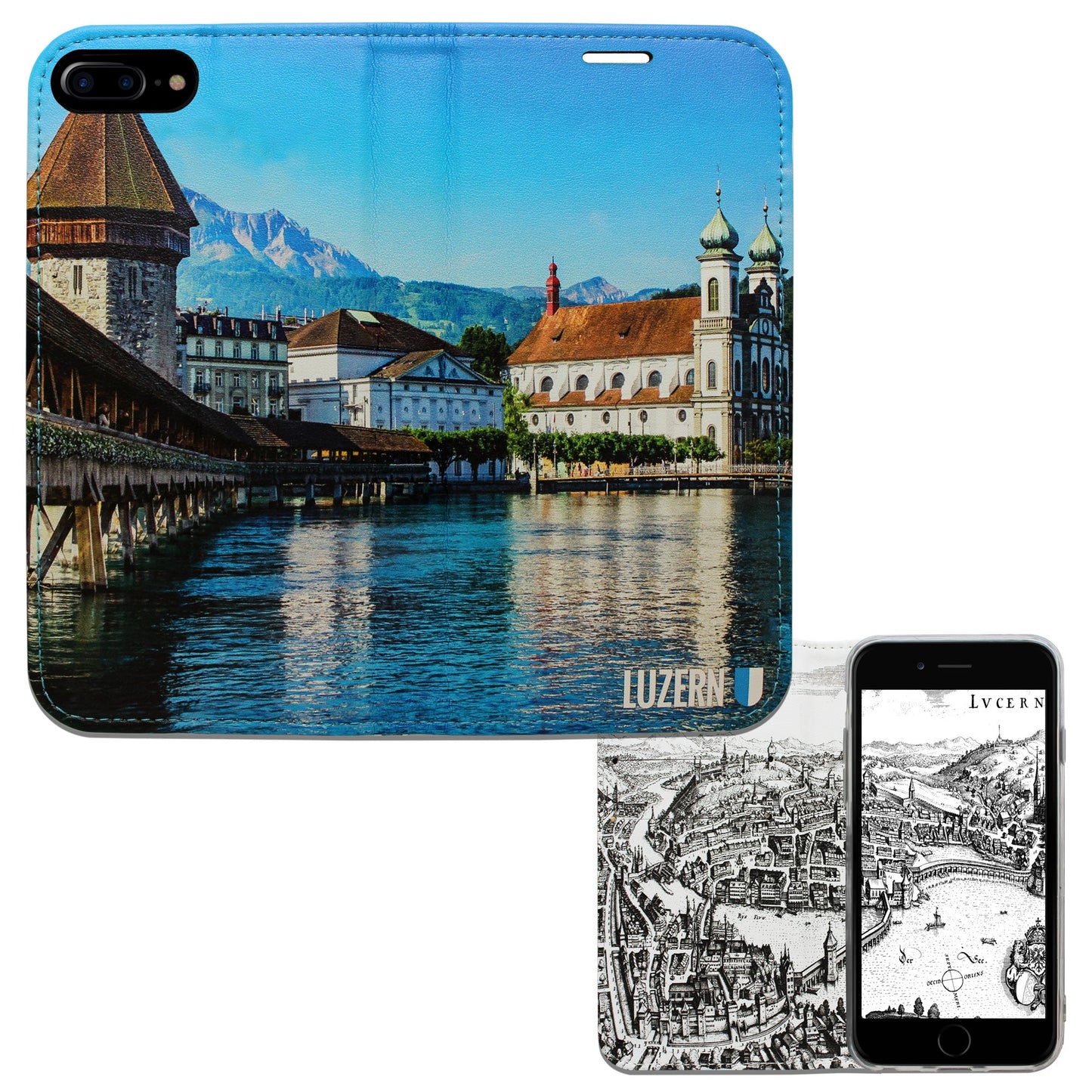 Coque Panorama Ville de Lucerne pour iPhone 6/6S/7/8 Plus