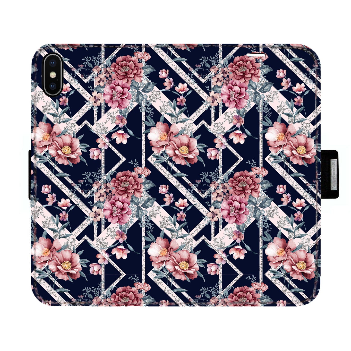 Black Flower Victor Case für iPhone X/XS