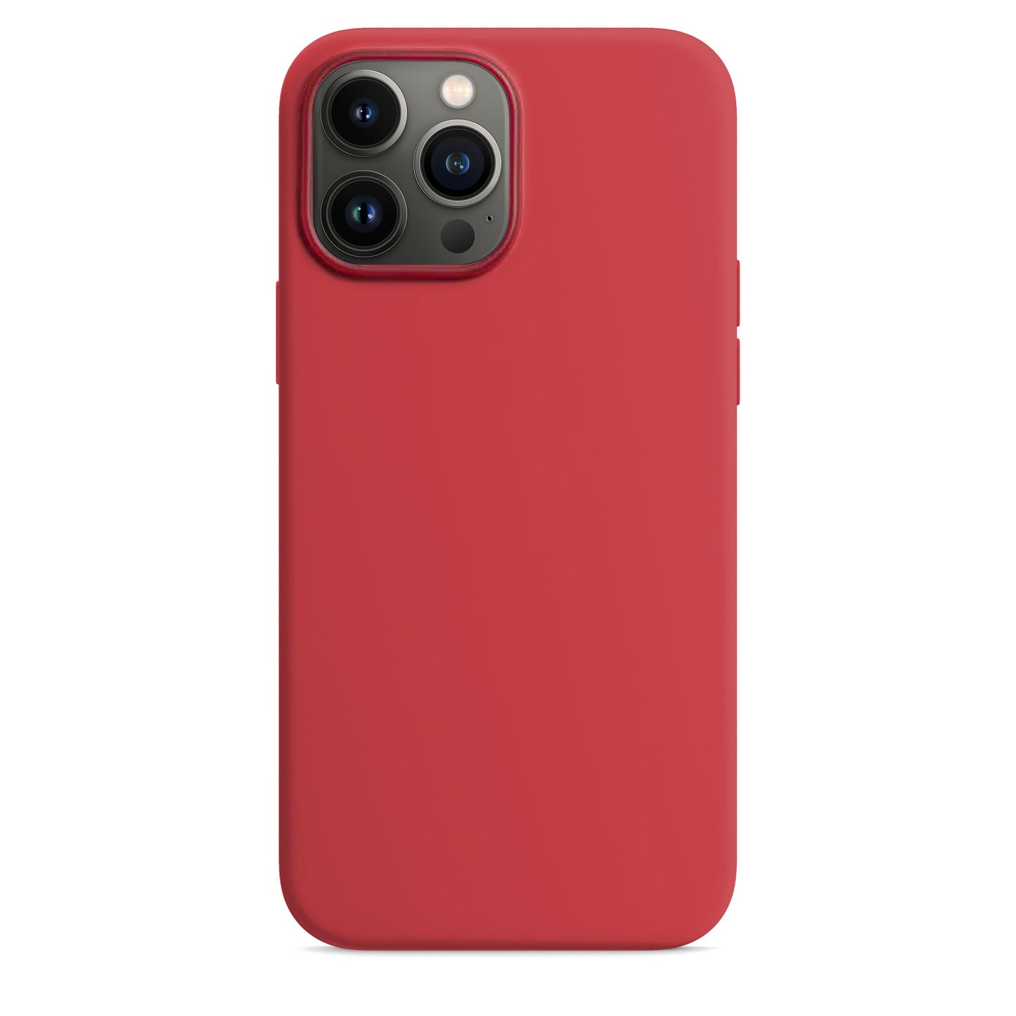 Red silicone case for iPhone