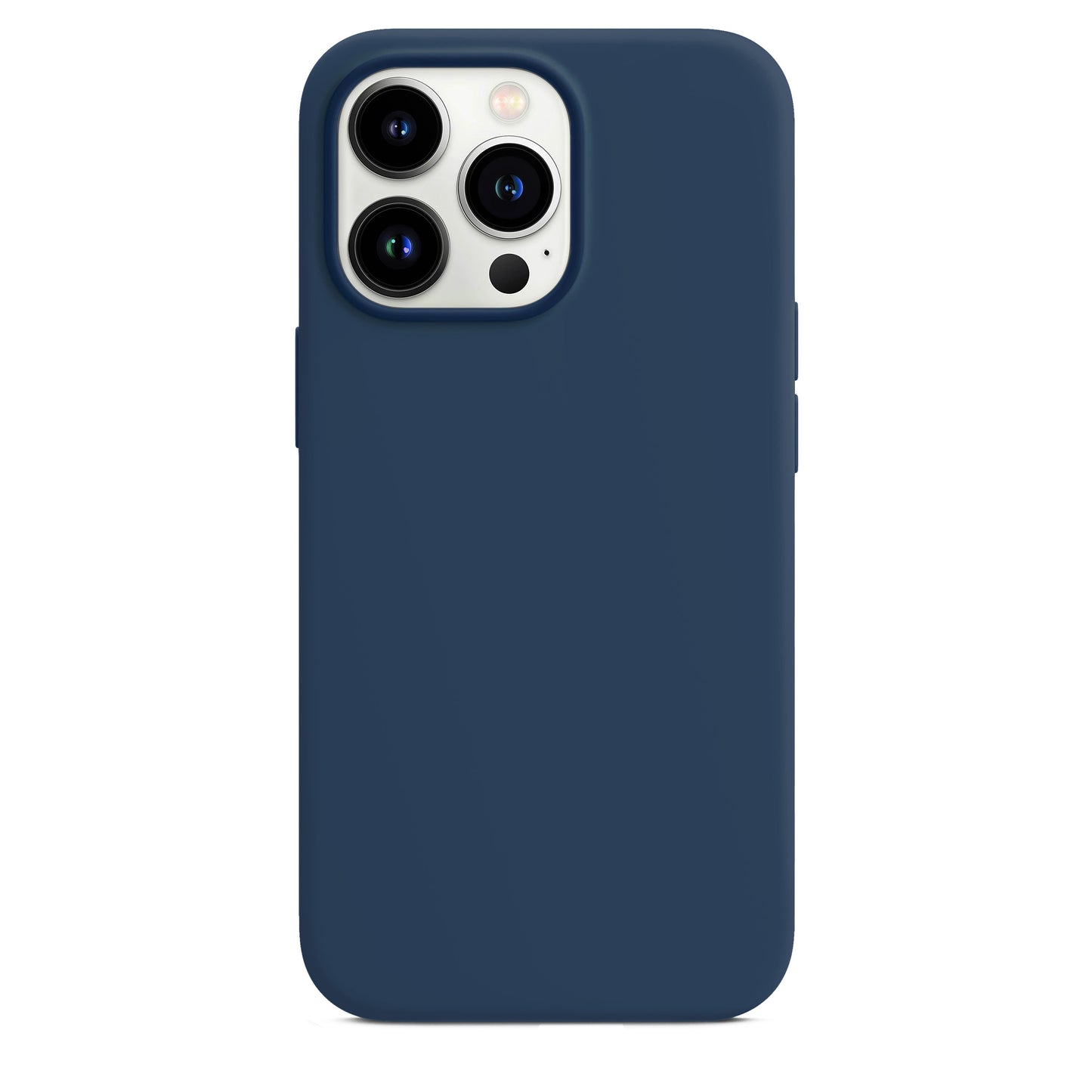 Coque en silicone bleu abysse pour iPhone